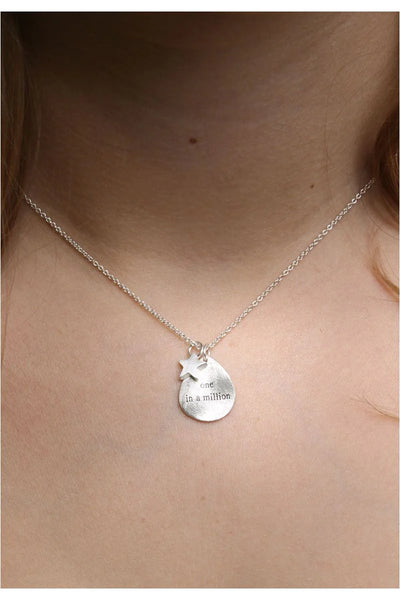 White Leaf "One In A Million" Necklace Silver