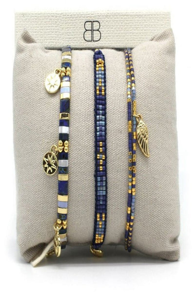 Blue and Golden Bracelet Set