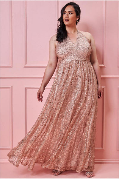 Plus Size Champagne Bridesmaid Dress