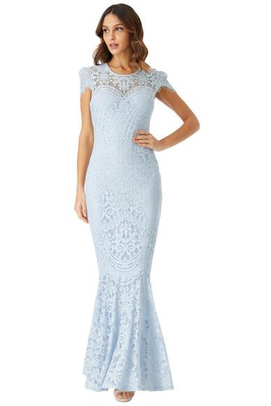 Lace Bridesmaid Dress in Powder Blue