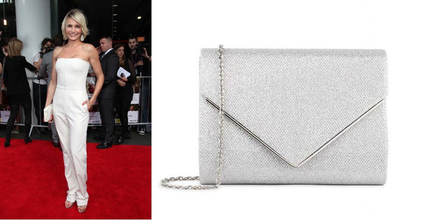 Paradox Silver Glitter Darcy Clutch Bag 