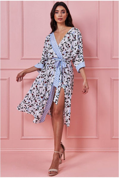 Floral Print Midi Kimono