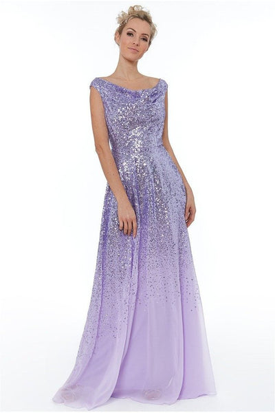 Lavender Sequin Bridesmaids Dress