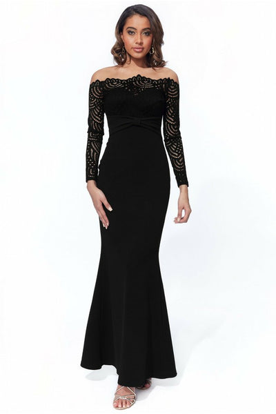 Black Lace Maxi Dress