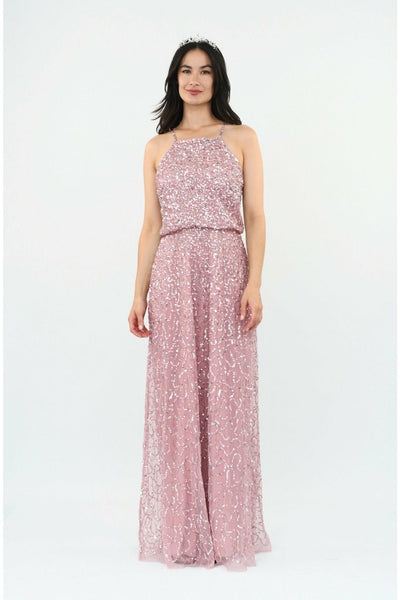 Maxi Pink Beaded Dress