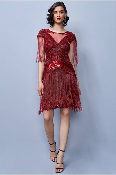 Red Flapper Mini Dress