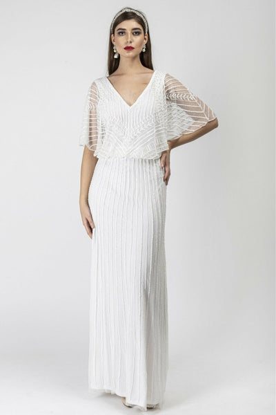 White Angel Wing Maxi Dress