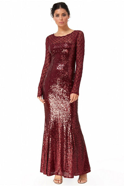 Wine REd Sequin Dress