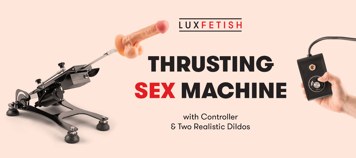  Thrusting Sex Machine With Controller & Two Realistic Dildos 