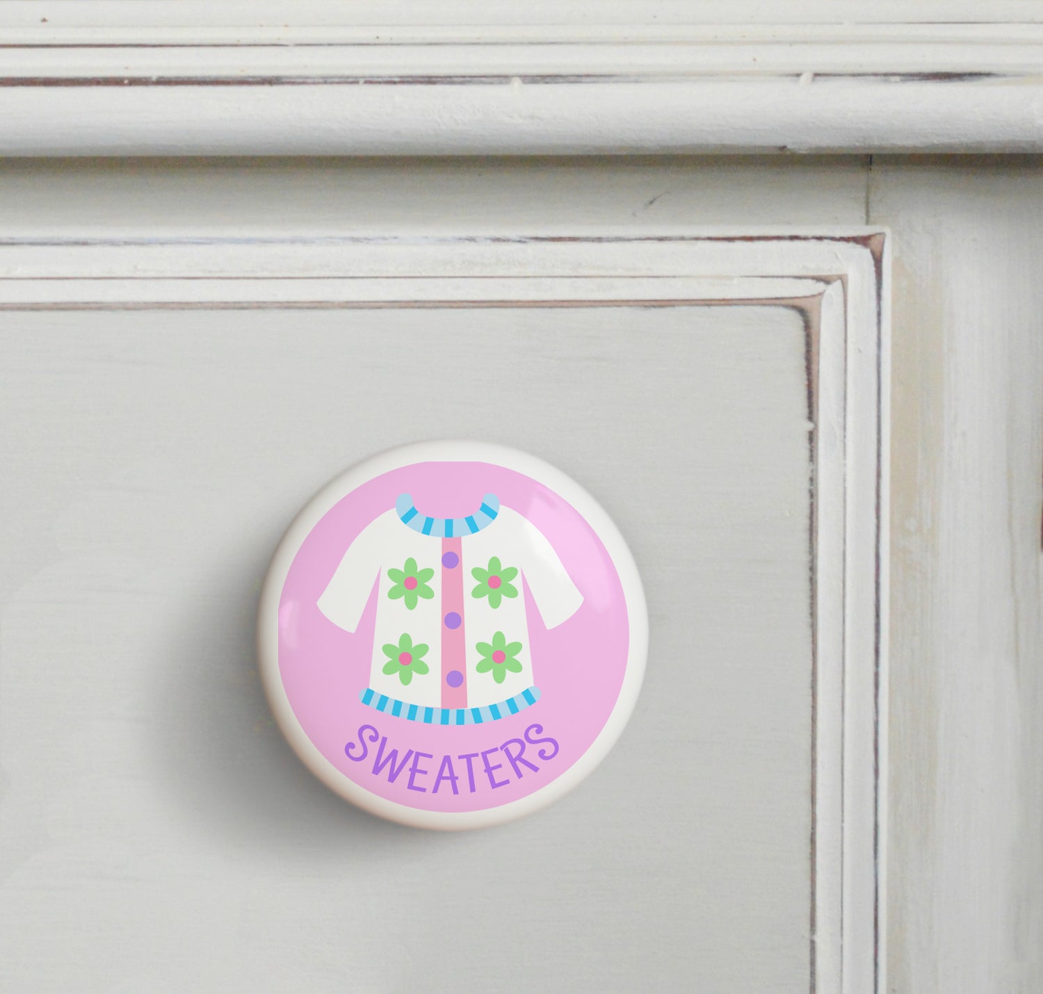 Girl S Sweaters Drawer Knob Dresserz Knobs Art Appeel