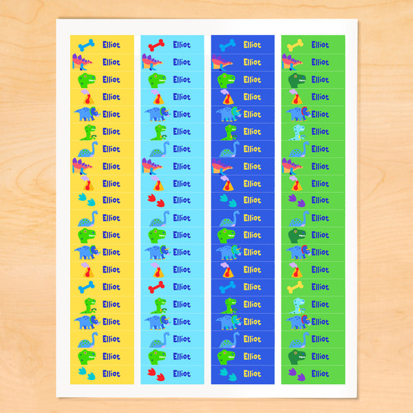 Personalized Dinosaur Kids' Art Print Set