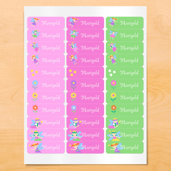 Butterfly Garden Personalized Rectangle Kids Waterproof Labels