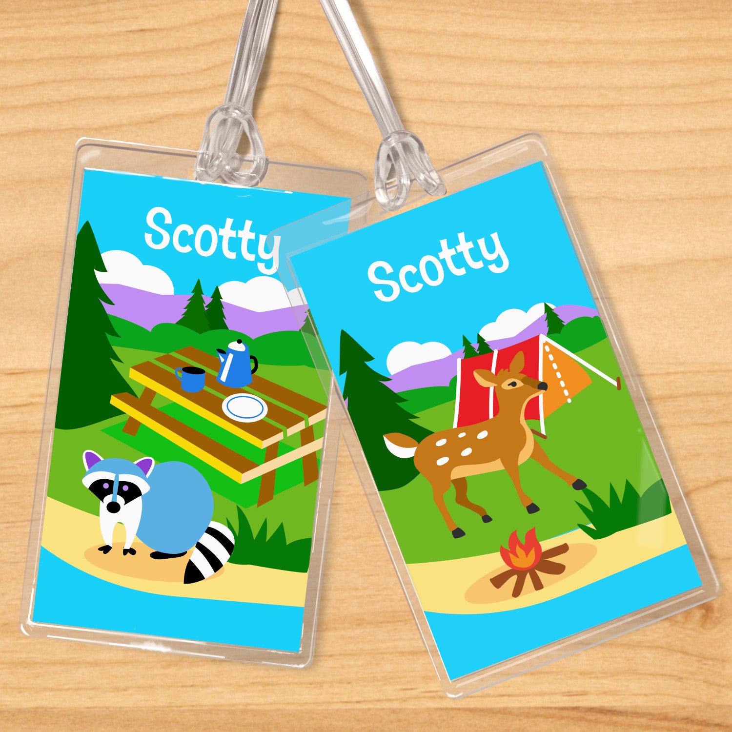 Camping Trip Personalized Kids Name Set Art Appeel