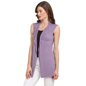 USI Uni Style Image Women's Cotton Shrug Color Purple 2XL