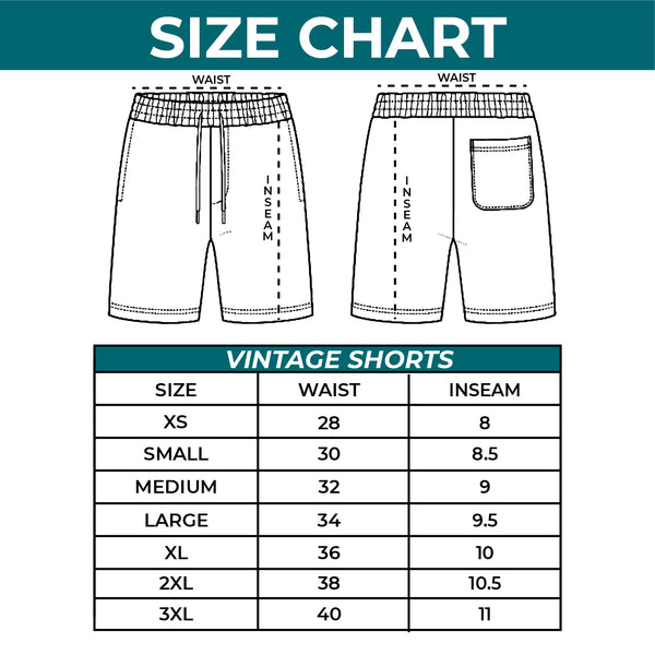 Vintage Shorts Size Guide
