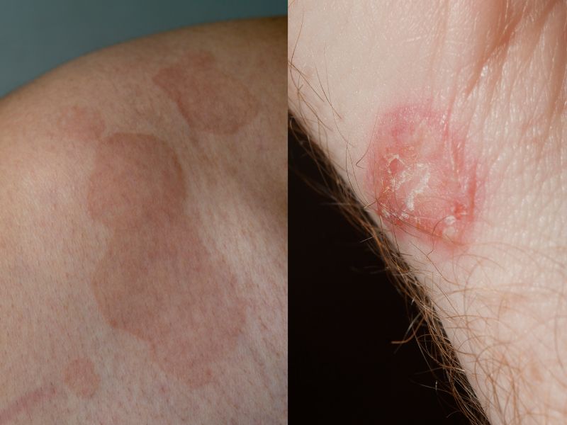 tinea/ringworm affecting the hand and body