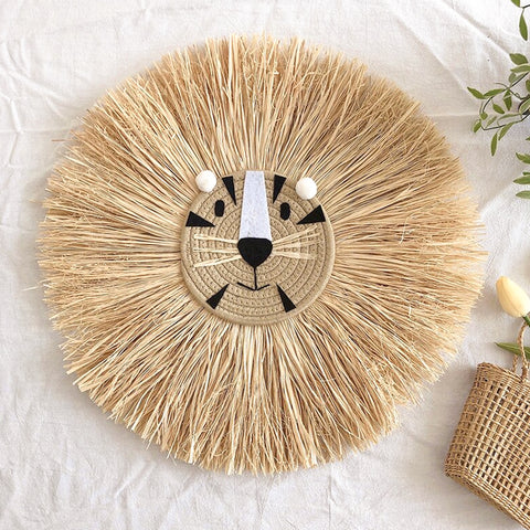 décoration murale enfant savane tigre raphia 3