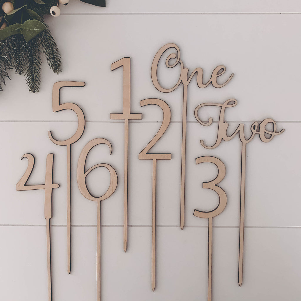 wooden laser cut wedding table numbers NZ