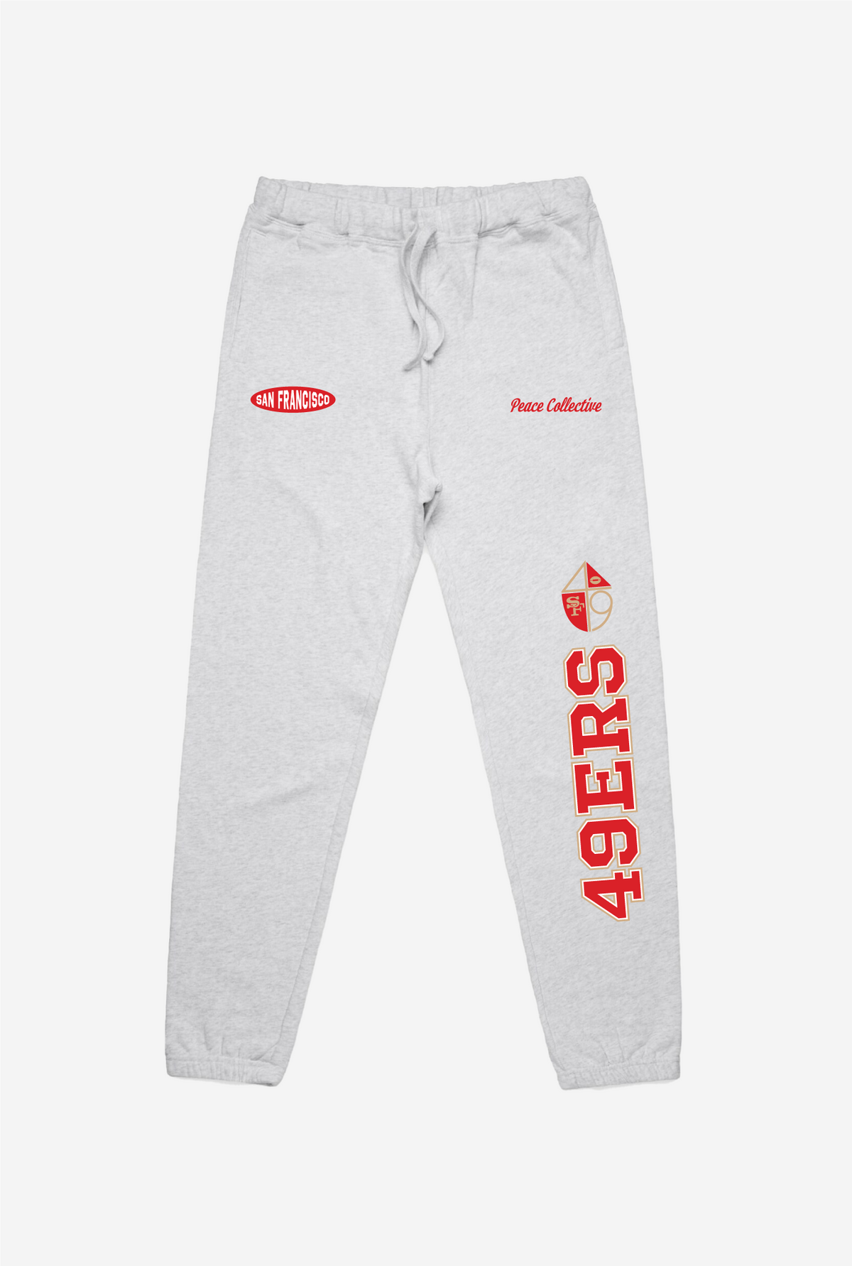 San Francisco 49ers Washed Graphic Joggers - Grey