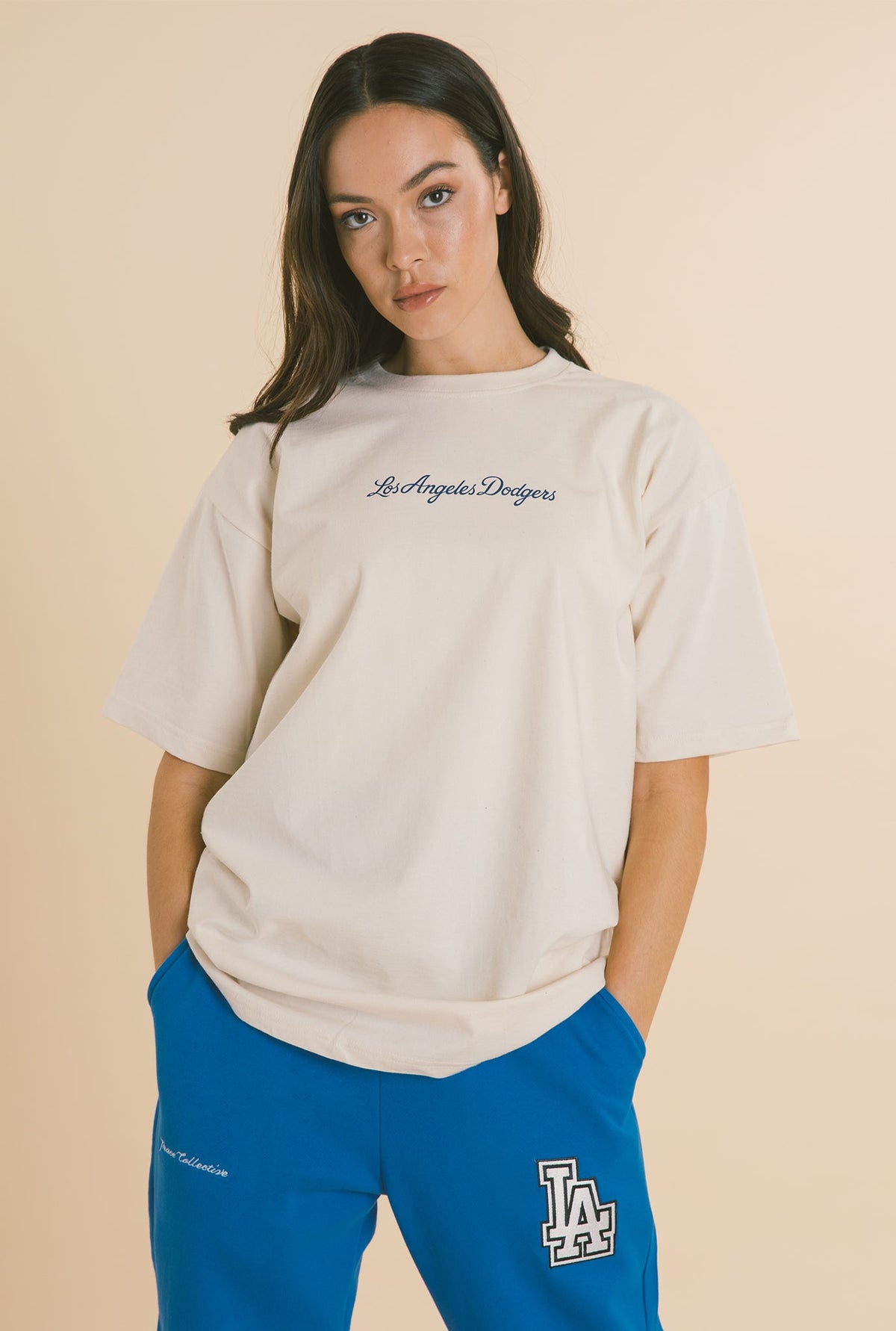 LA Dodgers Heavyweight T Shirt - Natural