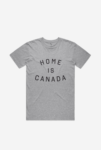 Home Is Canada T Shirt Grey Peace Collective