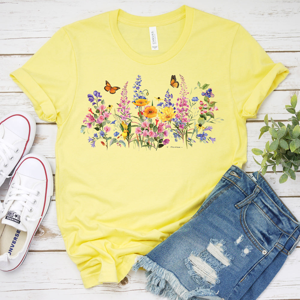 Mustard Yellow Shirt Mustard Floral Shirt Flower Tshirt 