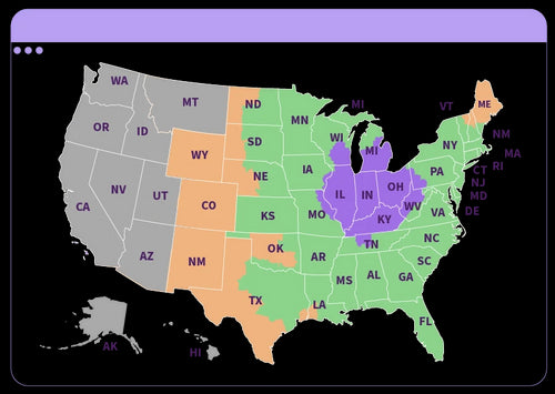 Express Nail Supply | Delivery Map