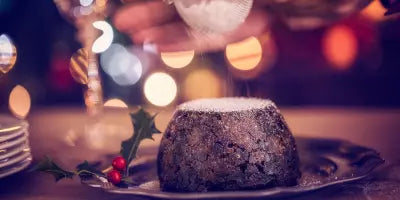 Christmas Pudding on Plate