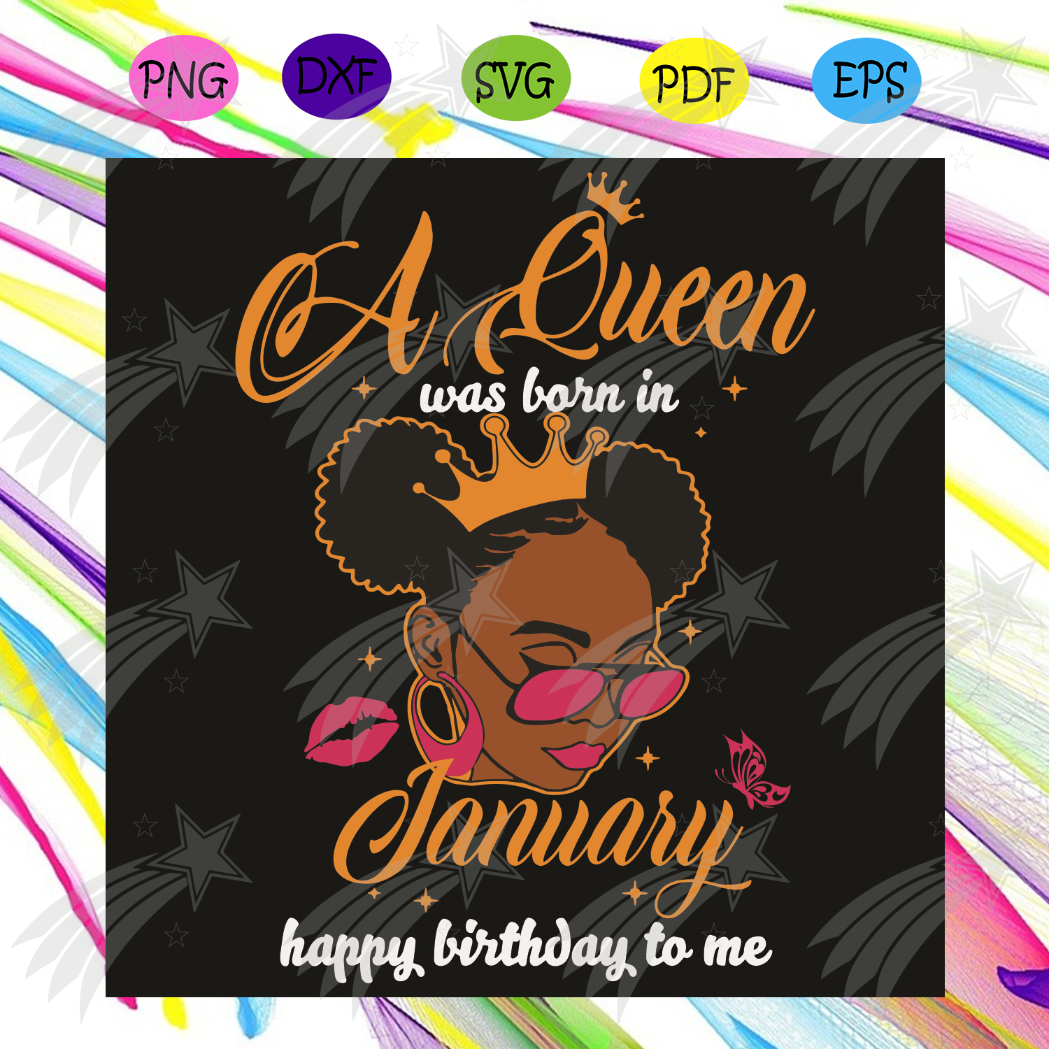 Download A Queen Was Born In January Happy Birthday To Me Svg Birthday Svg Queen Born In