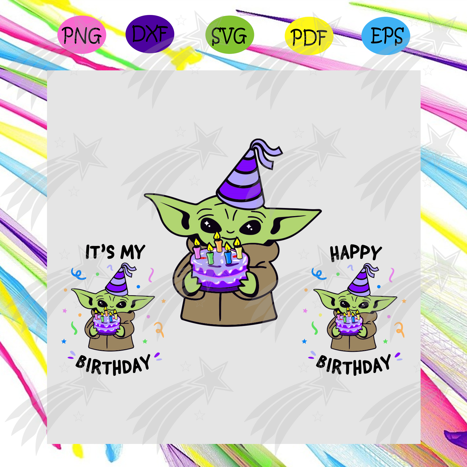 Download Baby Yoda Birthday Bundle Svg Birthday Svg Baby Yoda Svg My Birthda Labelsvg
