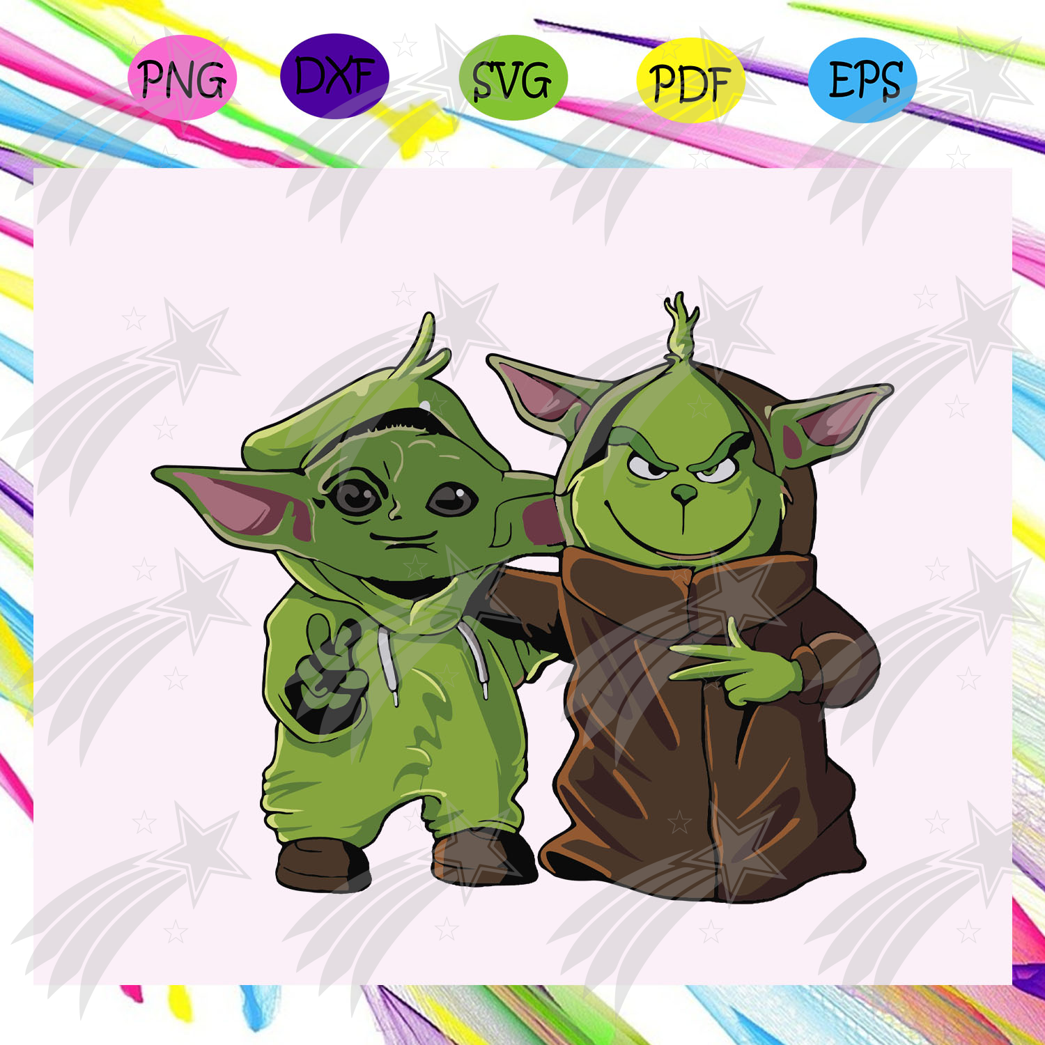 Download Grinch With The Child Baby Yoda Baby Yoda Svg Yoda Svg Grinch Svg Labelsvg