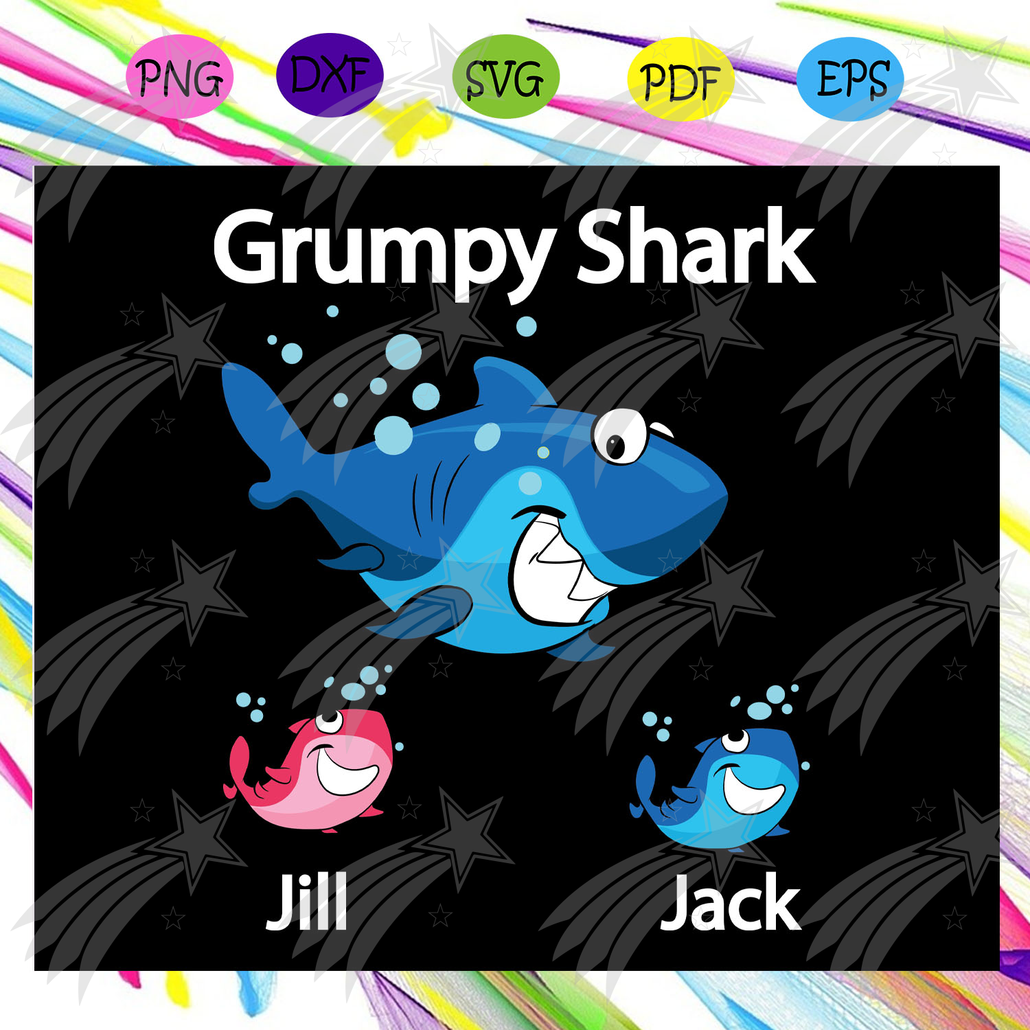 Grumpy Shark Svg Fathers Day Svg Fathers Day Gift Fathers Day Lover Labelsvg