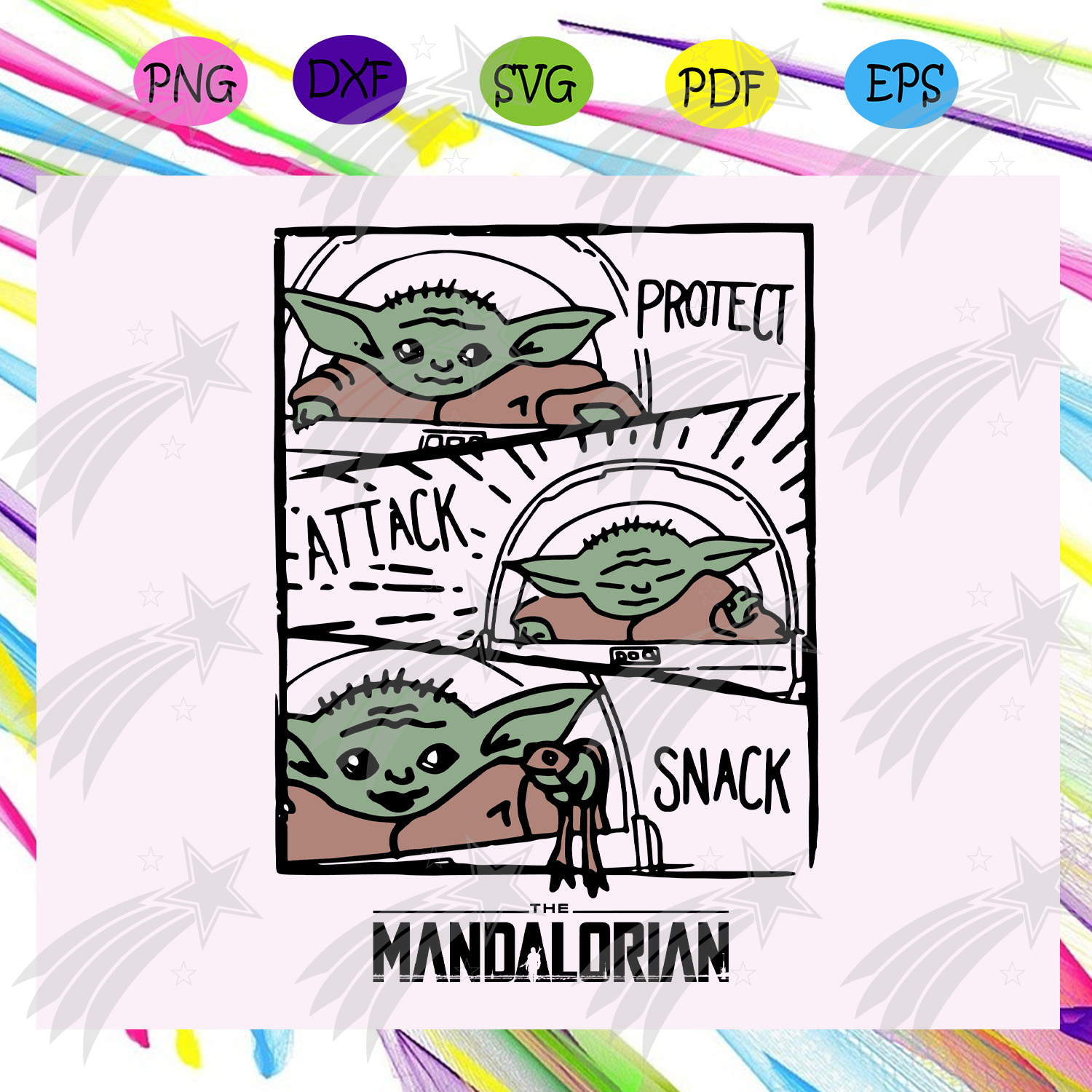 Download Mandalorian Baby Yoda Baby Yoda Svg The Child Svg Star Wars Svg Ba Labelsvg