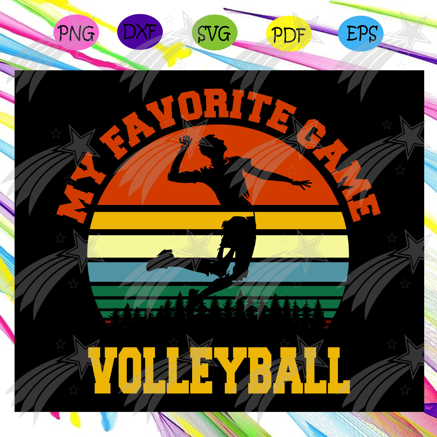 Download My Favorite Game Volleyball Volleyball Svg Volleyball Gift Volleyba Labelsvg