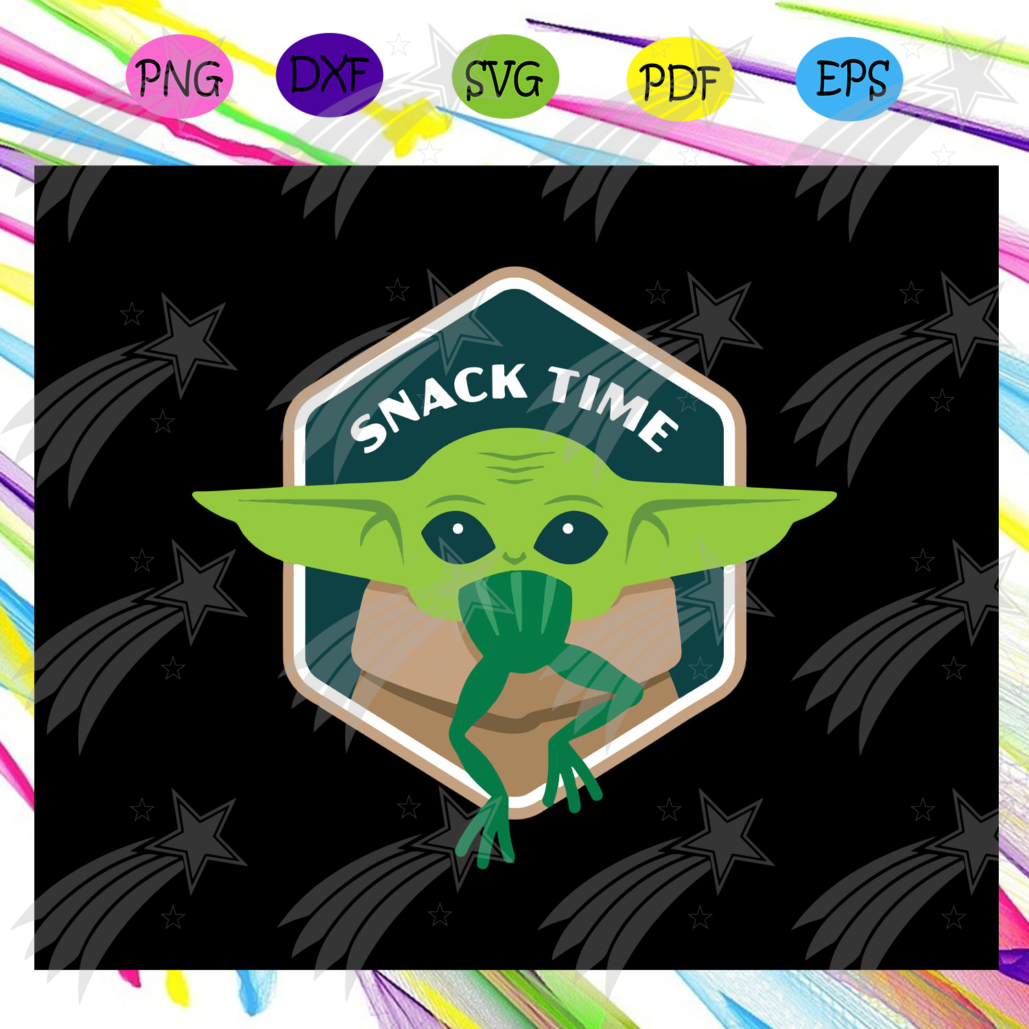 Download Star Wars The Mandalorian The Child Snack Time Yoda Svg The Mandalori Labelsvg
