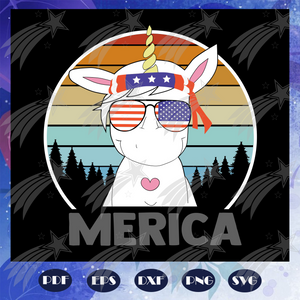 Unicorn with sunglasses america flag svg American Flag Svg
