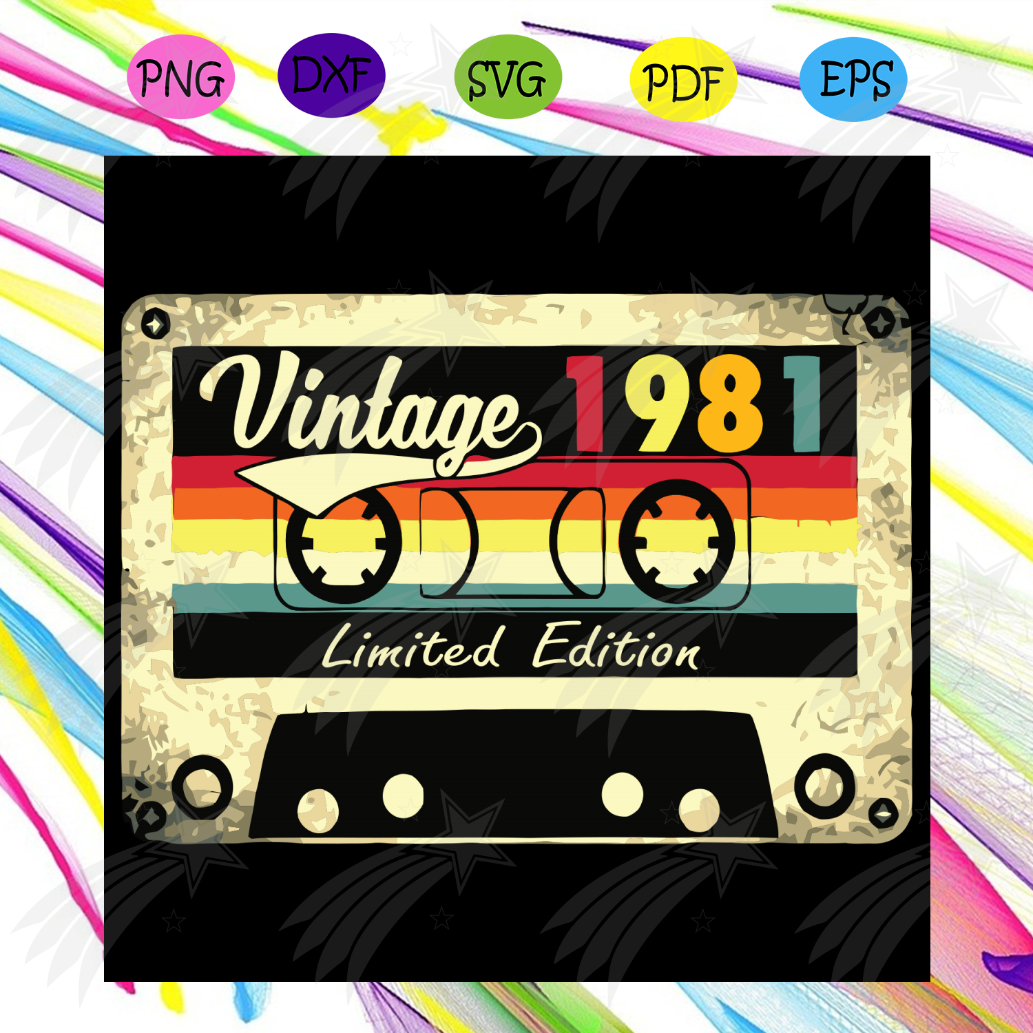 Download Vintage Best Of 1981 Svg Trending Svg Birthday Svg Happy Birthday Svg Vintage Svg 40th Birthday