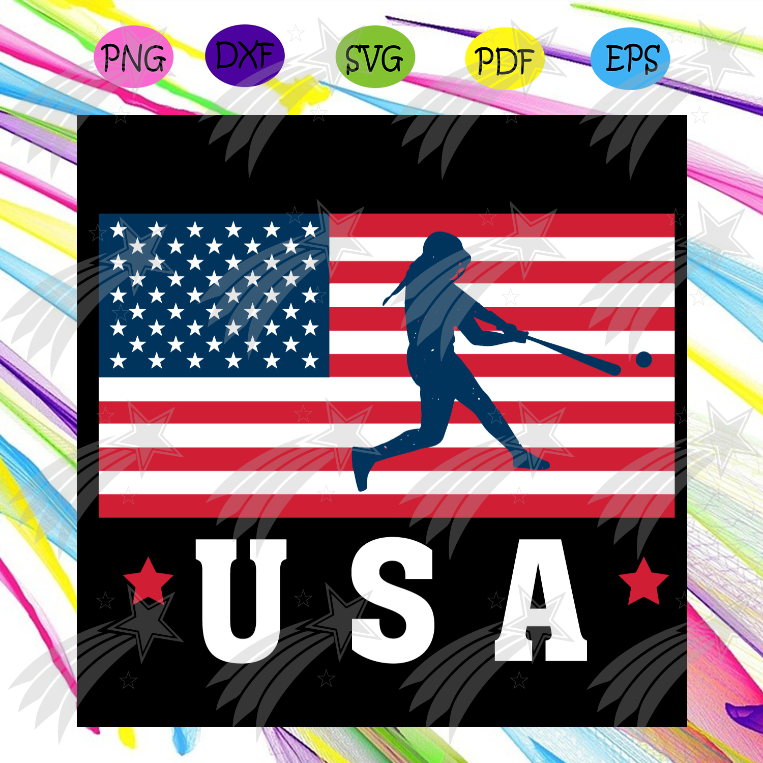 Download American Flag Usa Baseball Svg Independence Svg America Svg Usa Svg Labelsvg