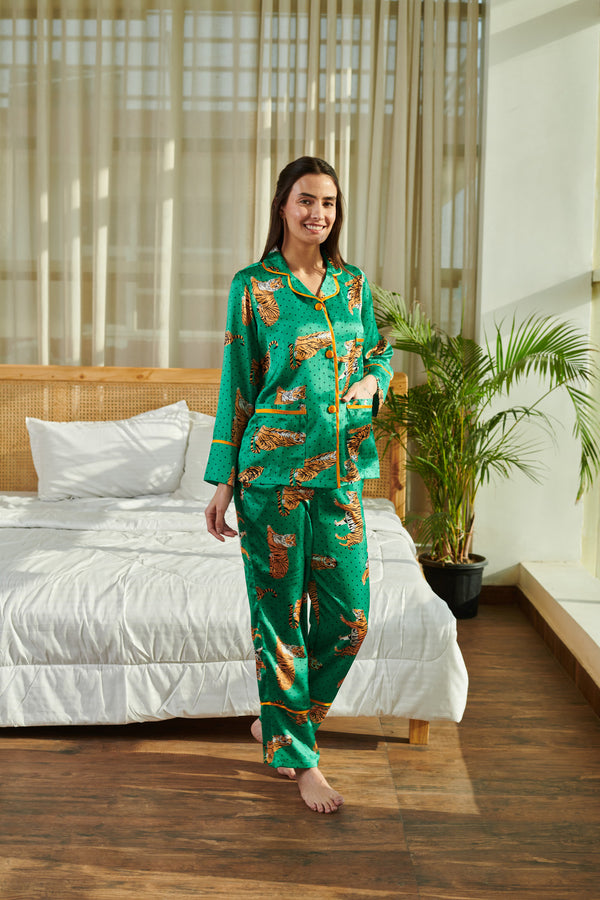 Dusk Satin Pyjama Set, Pour Moi, Dusk Satin Pyjama Set