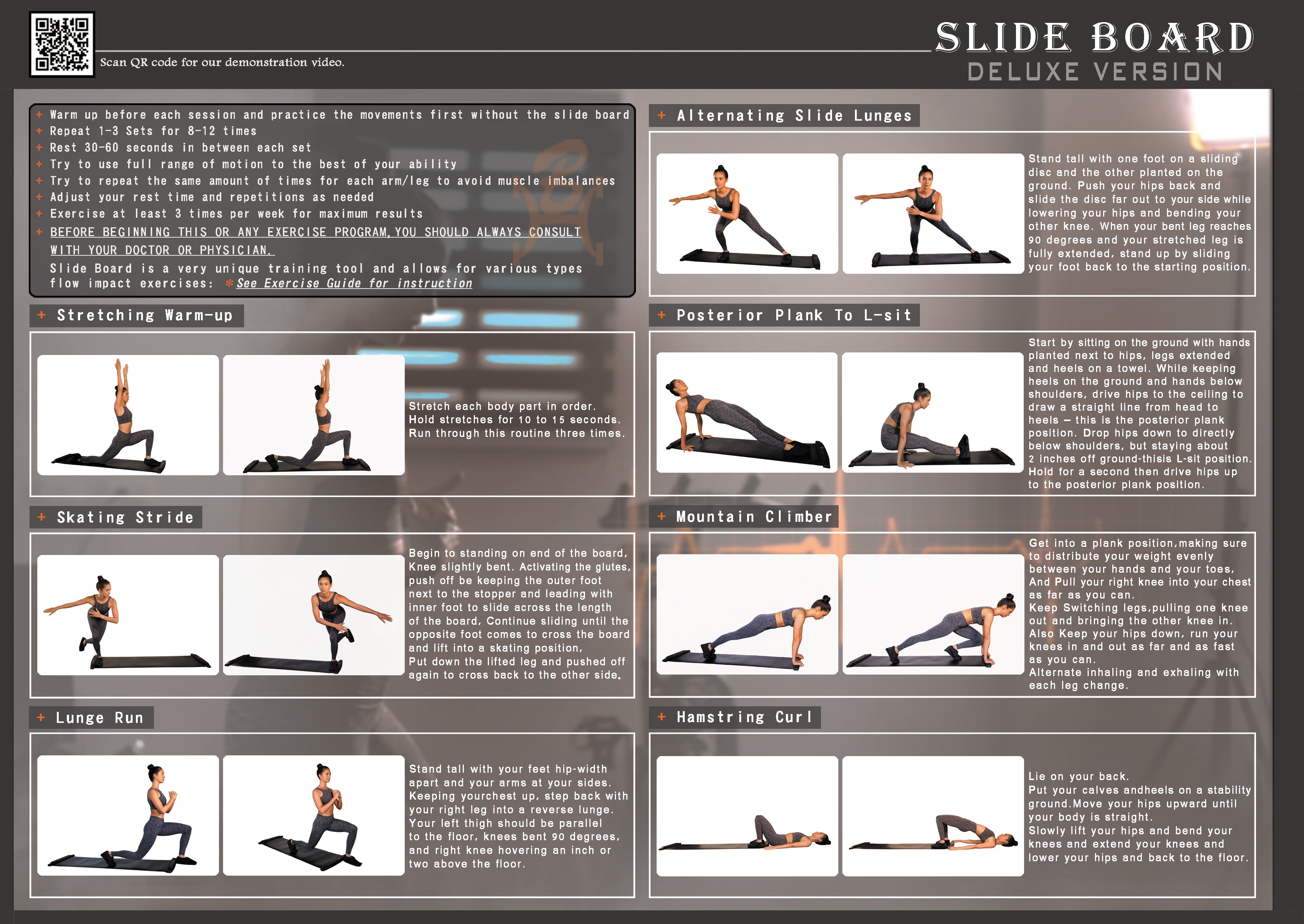 BuddyHit Slide Board - Fitness Deluxe Version