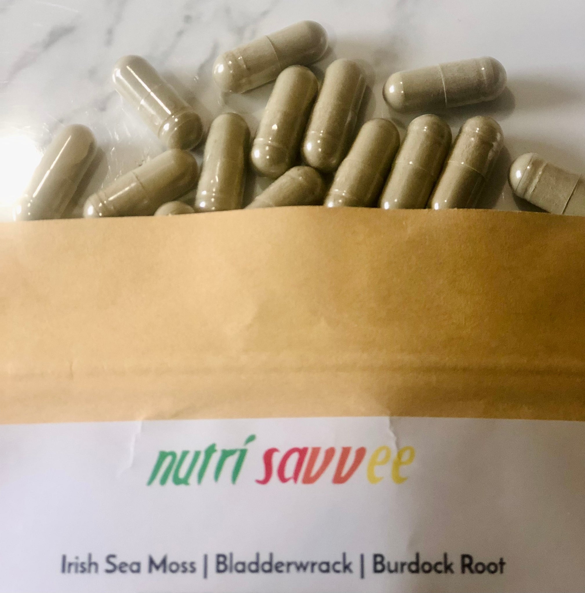 Organic Sea Moss Bladderwrack Burdock Root Vegan Capsules With 102 Min Nutri Savvee 