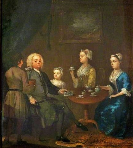 Unknown 18C British Artist, A Tea Party