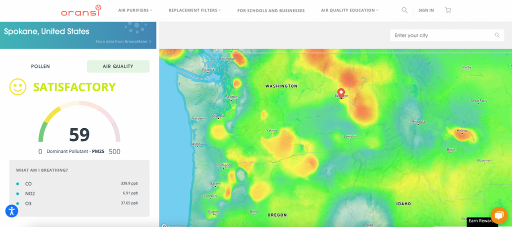 Spokane, Washington air quality