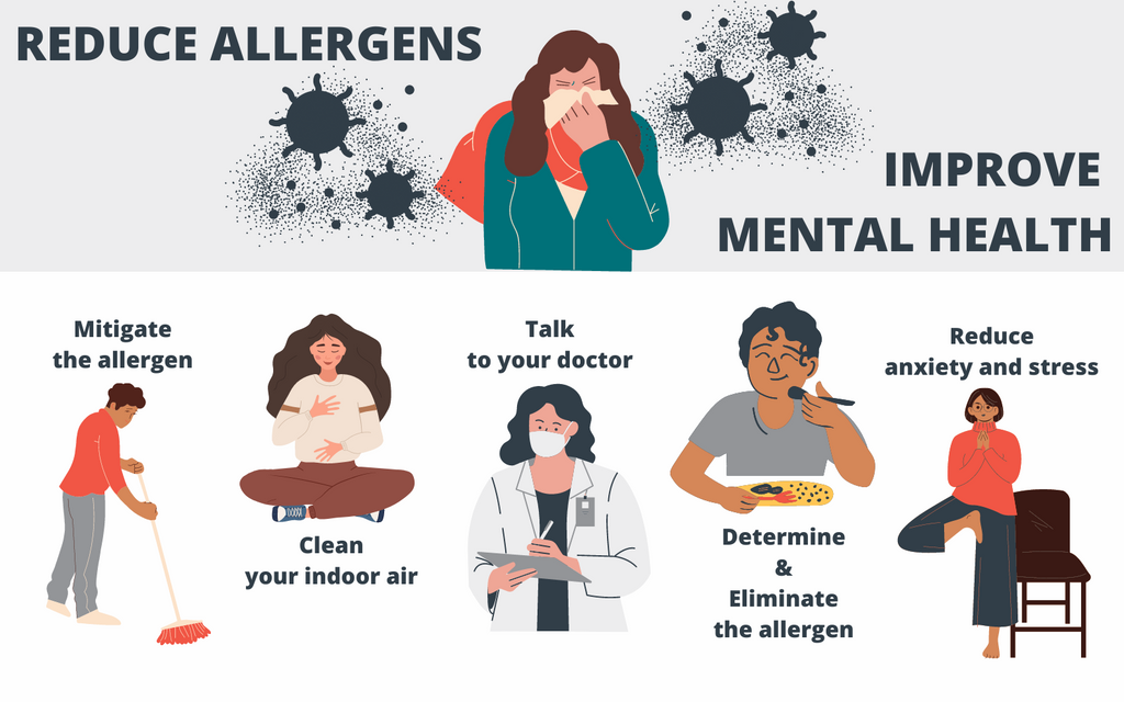 ways to reduce allergens and improve mental health