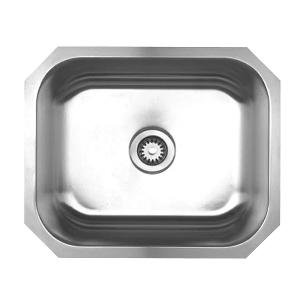 51 Noah's Collection brushed stainless steel commercial double bowl r -  Whitehaus Collection