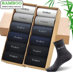 Ultra Comfortable Breathable Casual Bamboo Fiber Socks for Men (10Pairs) - Indigo-Deals