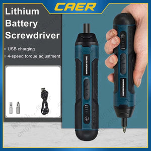 Mini Electric Rechargeable Multi-function Power Screwdriver/ Drill - Indigo-Deals