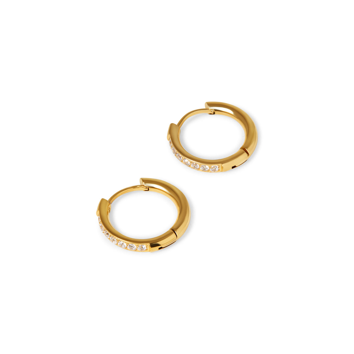 Arielle Stone Hoop Earrings - Gold – Nevaeh