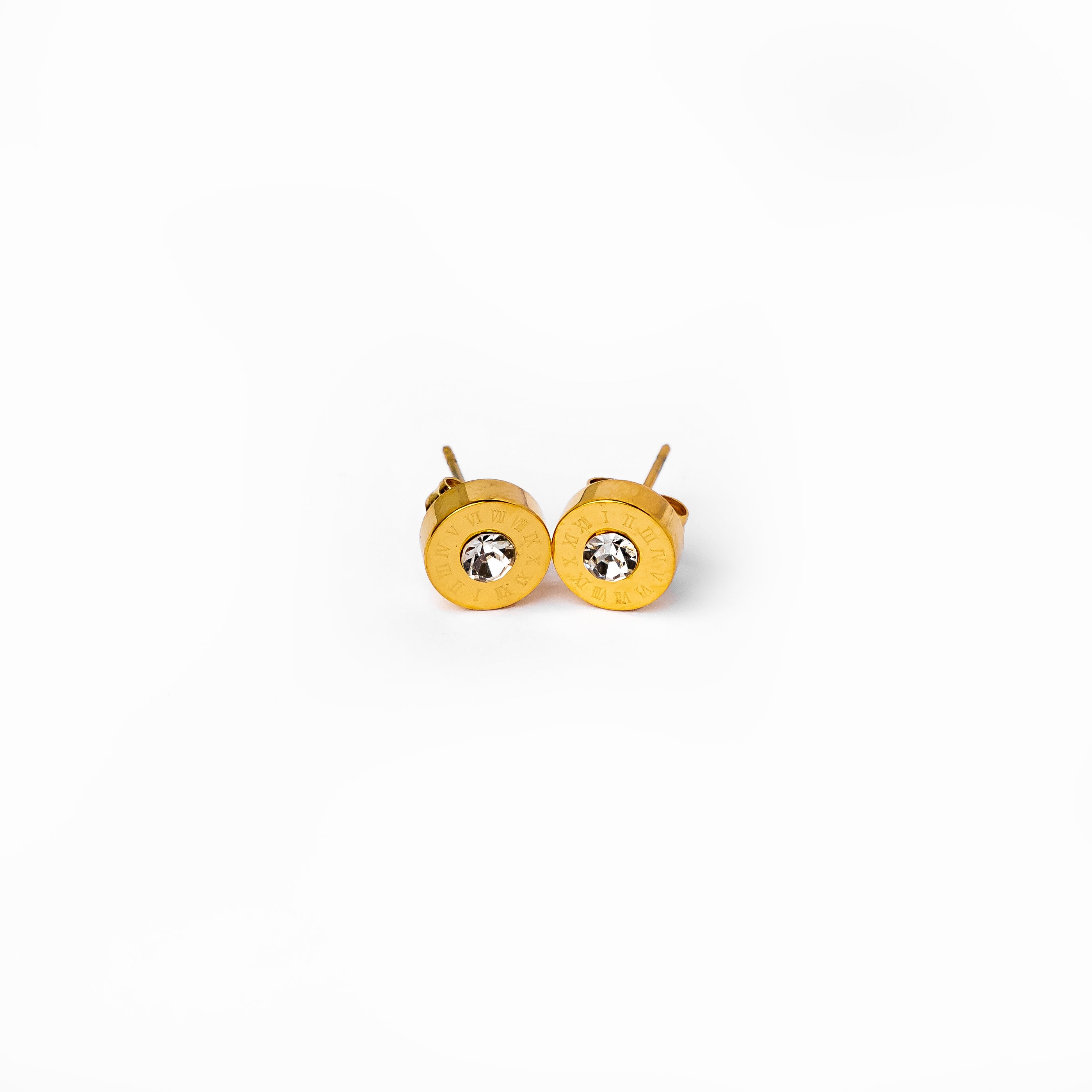 Latin Stone Stud Earrings - Gold 
USE CODE WOLF20 for 20% off