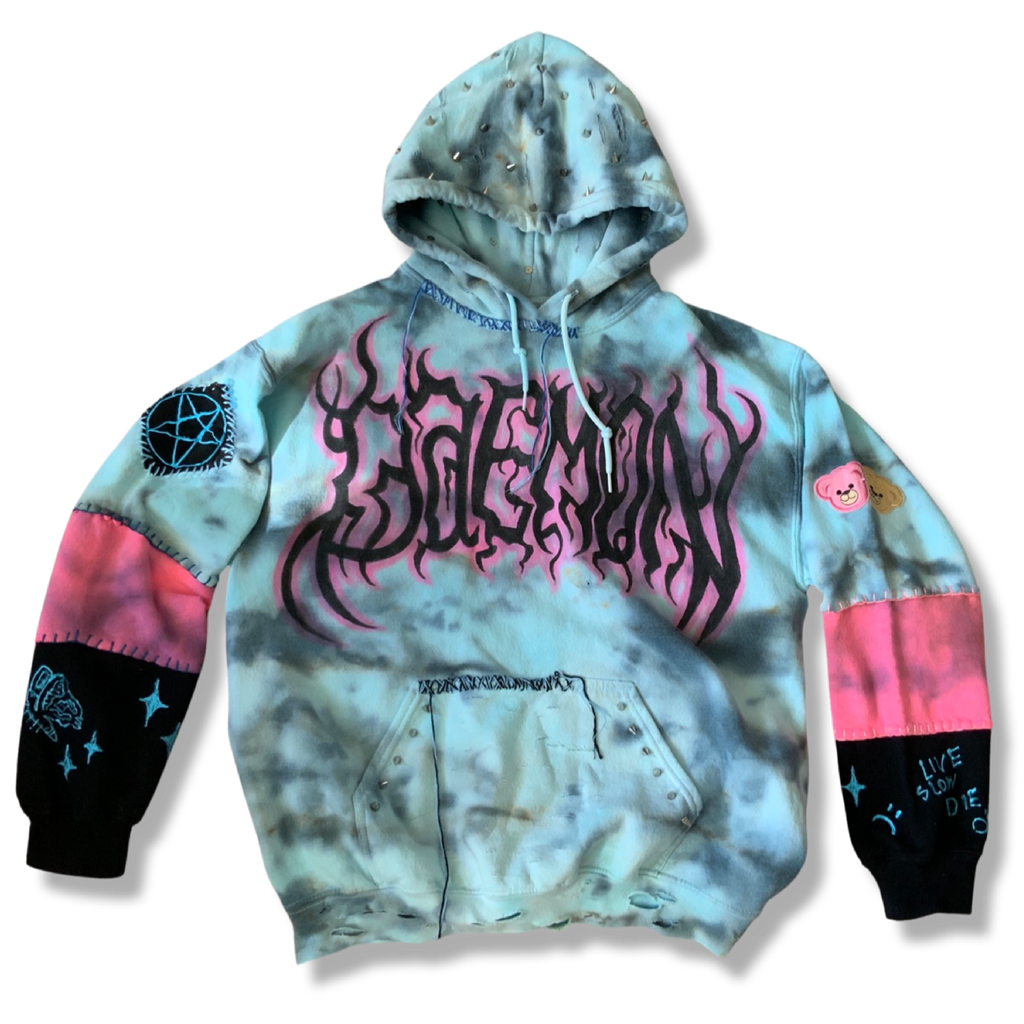 not coming slow' Neon Pink Tie-Dye Hoodie – scnz